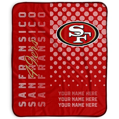 Pegasus San Francisco 49ers 50" x 60" Dots Personalized Fleece Blanket