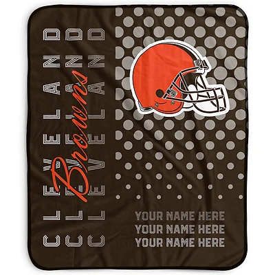 Pegasus Cleveland Browns 50" x 60" Dots Personalized Fleece Blanket