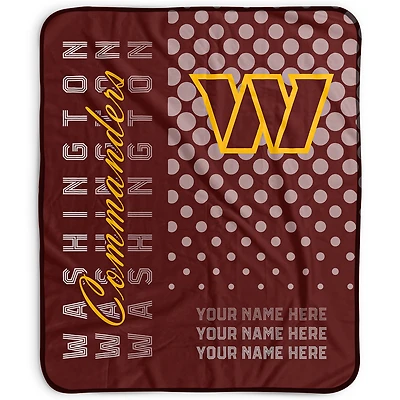 Pegasus Washington Commanders 50" x 60" Dots Personalized Fleece Blanket