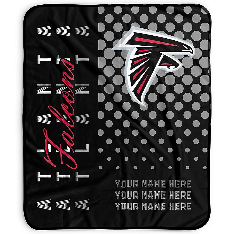 Pegasus Atlanta Falcons 50" x 60" Dots Personalized Fleece Blanket