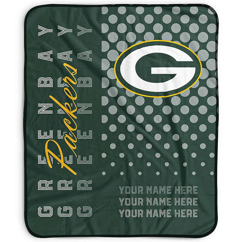 Pegasus Green Bay Packers 50" x 60" Dots Personalized Fleece Blanket