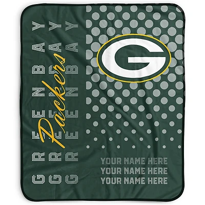 Pegasus Green Bay Packers 50" x 60" Dots Personalized Fleece Blanket