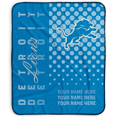 Pegasus Detroit Lions 50" x 60" Dots Personalized Fleece Blanket