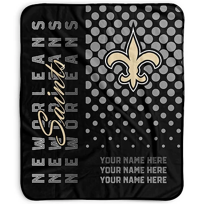 Pegasus New Orleans Saints 50" x 60" Dots Personalized Fleece Blanket