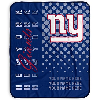 Pegasus New York Giants 50" x 60" Dots Personalized Fleece Blanket