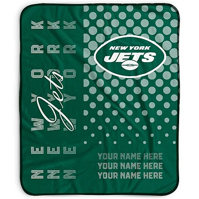 Pegasus New York Jets 50" x 60" Dots Personalized Fleece Blanket