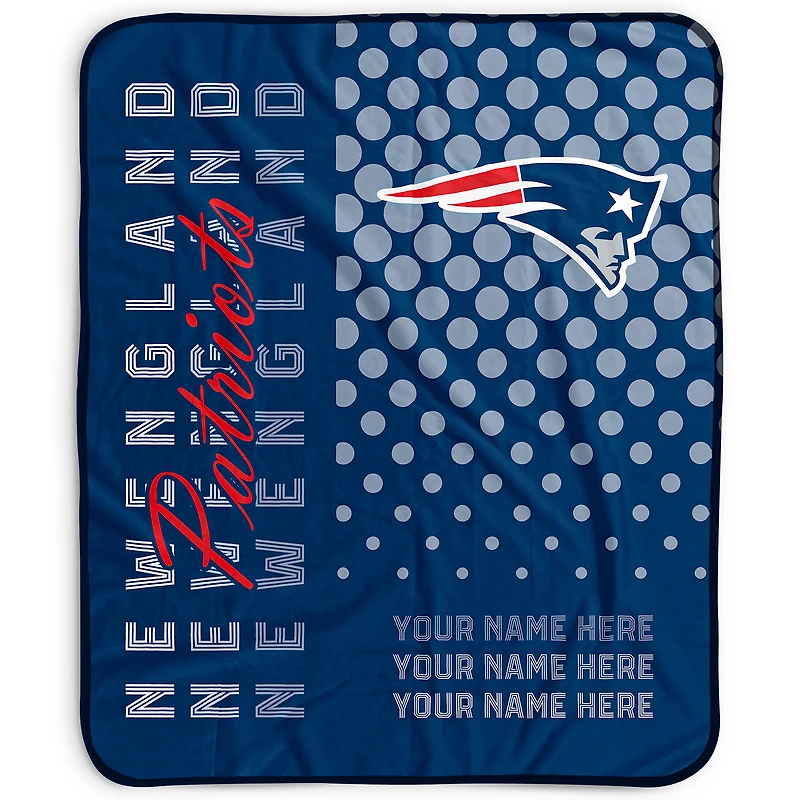 Pegasus New England Patriots 50" x 60" Dots Personalized Fleece Blanket
