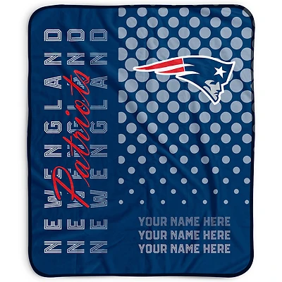 Pegasus New England Patriots 50" x 60" Dots Personalized Fleece Blanket