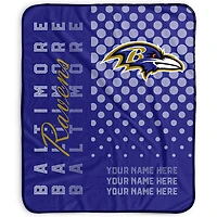 Pegasus Baltimore Ravens 50" x 60" Dots Personalized Fleece Blanket