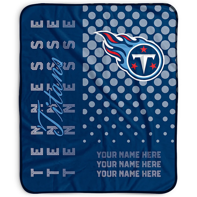 Pegasus Tennessee Titans 50" x 60" Dots Personalized Fleece Blanket