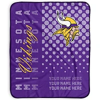 Pegasus Minnesota Vikings 50" x 60" Dots Personalized Fleece Blanket
