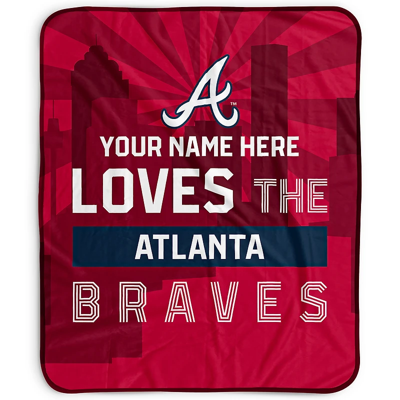 Pegasus Atlanta Braves 50" x 60" City Skyline Personalized Fleece Blanket