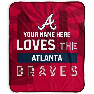 Pegasus Atlanta Braves 50" x 60" City Skyline Personalized Fleece Blanket