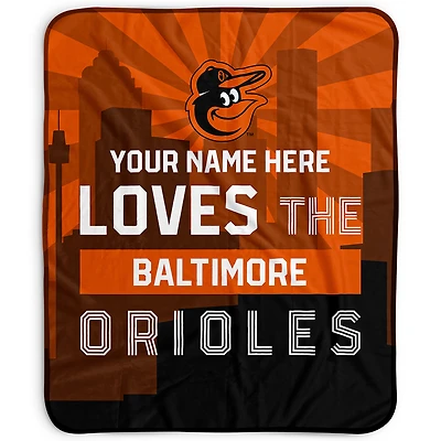 Pegasus Baltimore Orioles 50" x 60" City Skyline Personalized Fleece Blanket