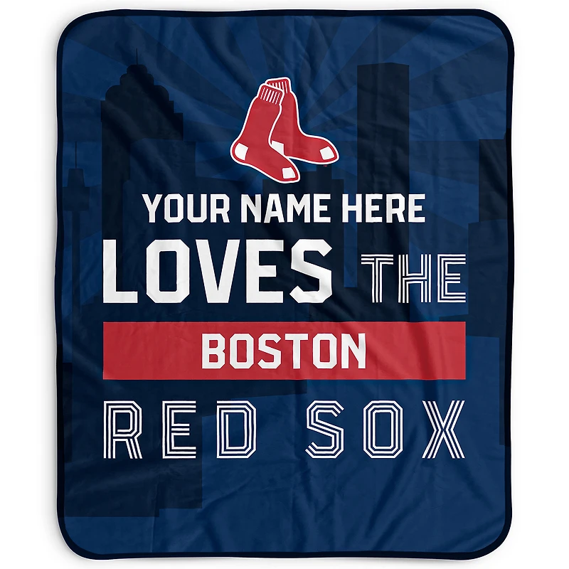 Pegasus Boston Red Sox 50" x 60" City Skyline Personalized Fleece Blanket