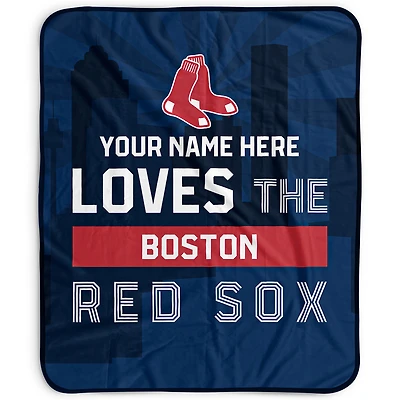 Pegasus Boston Red Sox 50" x 60" City Skyline Personalized Fleece Blanket