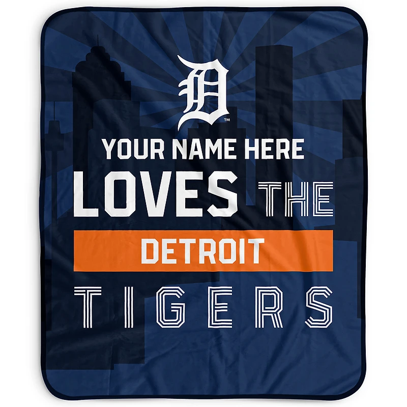 Pegasus Detroit Tigers 50" x 60" City Skyline Personalized Fleece Blanket