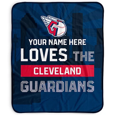 Pegasus Cleveland Guardians 50" x 60" City Skyline Personalized Fleece Blanket