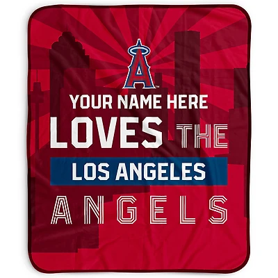 Pegasus Los Angeles Angels 50" x 60" City Skyline Personalized Fleece Blanket