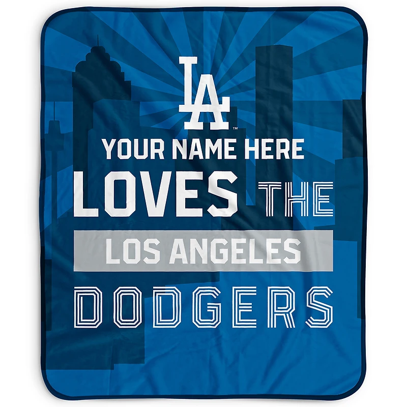 Pegasus Los Angeles Dodgers 50" x 60" City Skyline Personalized Fleece Blanket