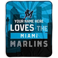 Pegasus Miami Marlins 50" x 60" City Skyline Personalized Fleece Blanket