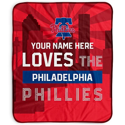 Pegasus Philadelphia Phillies 50" x 60" City Skyline Personalized Fleece Blanket