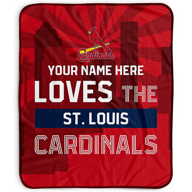 Pegasus St. Louis Cardinals 50" x 60" City Skyline Personalized Fleece Blanket