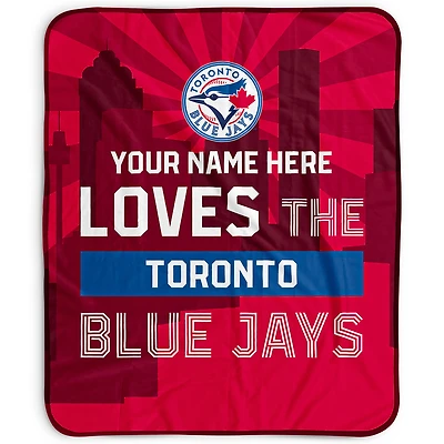 Pegasus Toronto Blue Jays 50" x 60" City Skyline Personalized Fleece Blanket