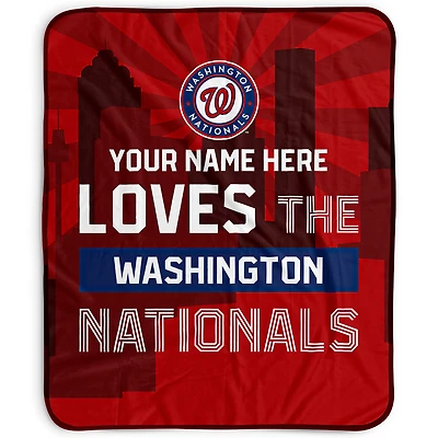 Pegasus Washington Nationals 50" x 60" City Skyline Personalized Fleece Blanket
