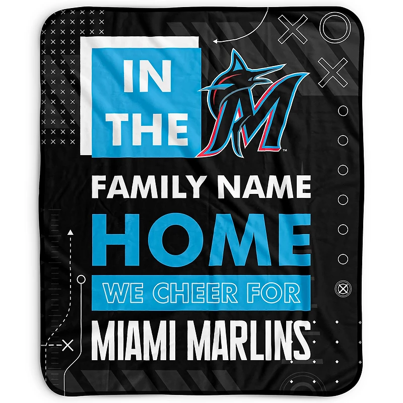 Pegasus Miami Marlins 50" x 60" "We Cheer" Personalized Fleece Blanket