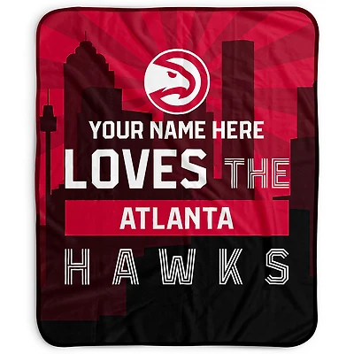 Pegasus Atlanta Hawks 50" x 60" City Skyline Personalized Fleece Blanket