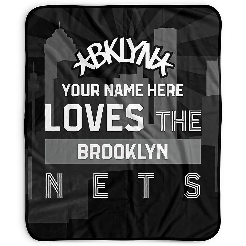 Pegasus Brooklyn Nets 50" x 60" City Skyline Personalized Fleece Blanket