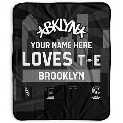 Pegasus Brooklyn Nets 50" x 60" City Skyline Personalized Fleece Blanket