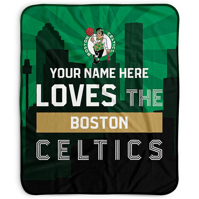 Pegasus Boston Celtics 50" x 60" City Skyline Personalized Fleece Blanket
