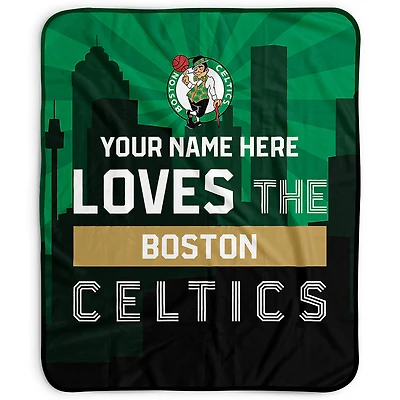 Pegasus Boston Celtics 50" x 60" City Skyline Personalized Fleece Blanket