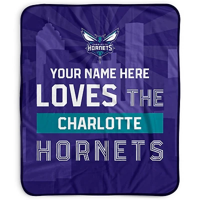 Pegasus Charlotte Hornets 50" x 60" City Skyline Personalized Fleece Blanket