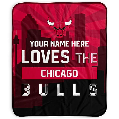 Pegasus Chicago Bulls 50" x 60" City Skyline Personalized Fleece Blanket