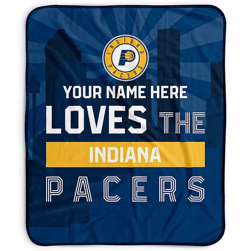 Pegasus Indiana Pacers 50" x 60" City Skyline Personalized Fleece Blanket