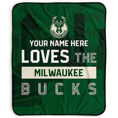 Pegasus Milwaukee Bucks 50" x 60" City Skyline Personalized Fleece Blanket