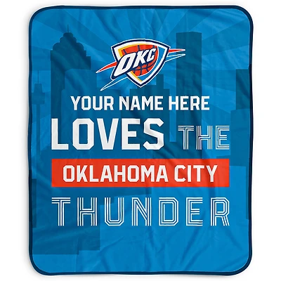 Pegasus Oklahoma City Thunder 50" x 60" City Skyline Personalized Fleece Blanket