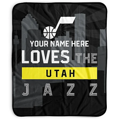 Pegasus Utah Jazz 50" x 60" City Skyline Personalized Fleece Blanket