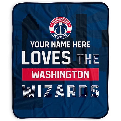Pegasus Washington Wizards 50" x 60" City Skyline Personalized Fleece Blanket