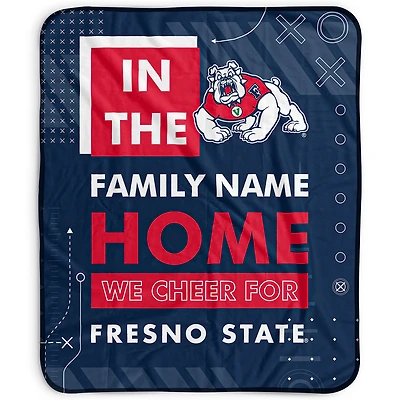 Pegasus Fresno State Bulldogs 50" x 60" "We Cheer" Personalized Fleece Blanket