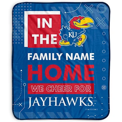 Pegasus Kansas Jayhawks 50" x 60" "We Cheer" Personalized Fleece Blanket