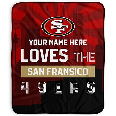 Pegasus San Francisco 49ers 50" x 60" City Skyline Personalized Fleece Blanket
