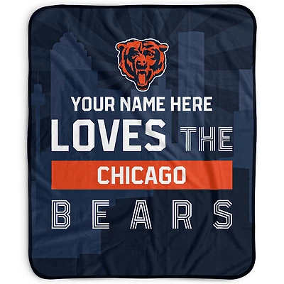 Pegasus Chicago Bears 50" x 60" City Skyline Personalized Fleece Blanket