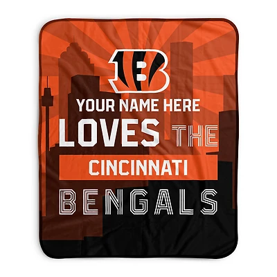 Pegasus Cincinnati Bengals 50" x 60" City Skyline Personalized Fleece Blanket