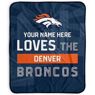 Pegasus Denver Broncos 50" x 60" City Skyline Personalized Fleece Blanket