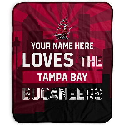 Pegasus Tampa Bay Buccaneers 50" x 60" City Skyline Personalized Fleece Blanket