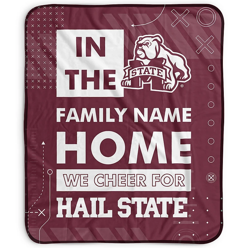 Pegasus Mississippi State Bulldogs 50" x 60" "We Cheer" Personalized Fleece Blanket